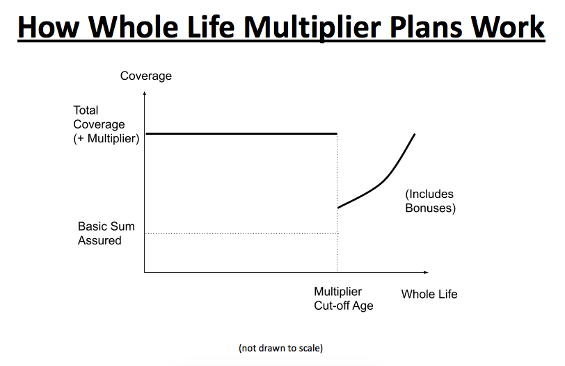 how whole life multiplier plans work