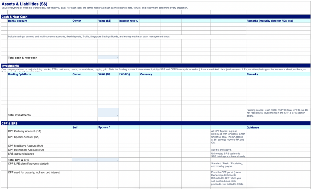 finsnap assets and liabilities